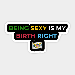 Being Sexy is My Birth Right U.S.V.I. 2.0 Sticker